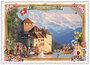 PK 1336 Tausendschön Postcard | Veytaux, Château de Chillon_