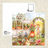 Xenia's Sketchbook Pages Postcard - Spring Greenhouse Flowers and Cats_
