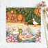 Xenia's Sketchbook Pages Postcard - Spring Flowers and Fairy with Ducks_