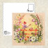 Xenia's Sketchbook Pages Postcard - Tea in Flower Garden and Spring Fairy_