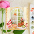 Xenia's Sketchbook Pages Postcard - Spring Window and Ginger Cat_