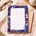 A6 Notepad Purple Flowers - by Aniet Illustration_