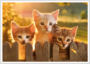 Postcard | Kitten friendship_