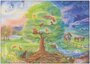Postcard - Animals by the stream_