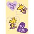 A6 Postcard Peanuts - Snoopy and Woodstock "From me to you"_
