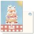 Studio Kvinna A6 Postcard - Strawberry cake with flowers - Swedish summer_