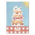 Studio Kvinna A6 Postcard - Strawberry cake with flowers - Swedish summer_