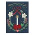Studio Kvinna A6 Postcard - Christmas card with wreath and candle_