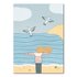 Studio Kvinna A6 Postcard - Getting a breath of fresh air on the beach_