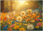 Postcard | A meadow of flowers in the sunlight_