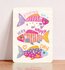 Postcard Fishing you a very happy day - Aniet Illustration_