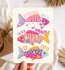 Postcard Fishing you a very happy day - Aniet Illustration_