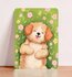 Postcard Dog Cute Flowers - Aniet Illustration_