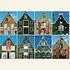 Postcard | Eight spout-gables (tuitgevels) Amsterdam_