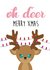 Studio Inktvis Postcard | Oh Deer Merry Xmas_
