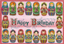 PK 199 Tausendschön Postcard | Happy Birthday Matryoshka Doll_