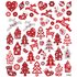 Seal Sticker with Glitter Foil | Red and White Christmas _
