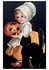 Victorian Halloween Postcard | A.N.B. - Meisje met een zwarte kat (A merry Halloween)_