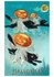 Victorian Halloween Postcard | A.N.B. - Halloween (zwarte katten en pompoenen)_