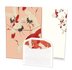 Writing Set | Woman haori with Red and White Cranes_