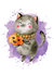 Postcard LittleLeftyLou | Halloween Cat_