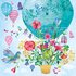 Mila Marquis Postcard | Hot air balloon with flowers_