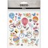Seal Sticker with Glitter Foil | Bicycles and Hot Air Balloons_